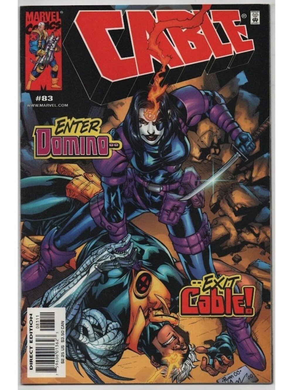 Cable 83 Marvel Comics 2000 FN/VF 7.0 VS Domino